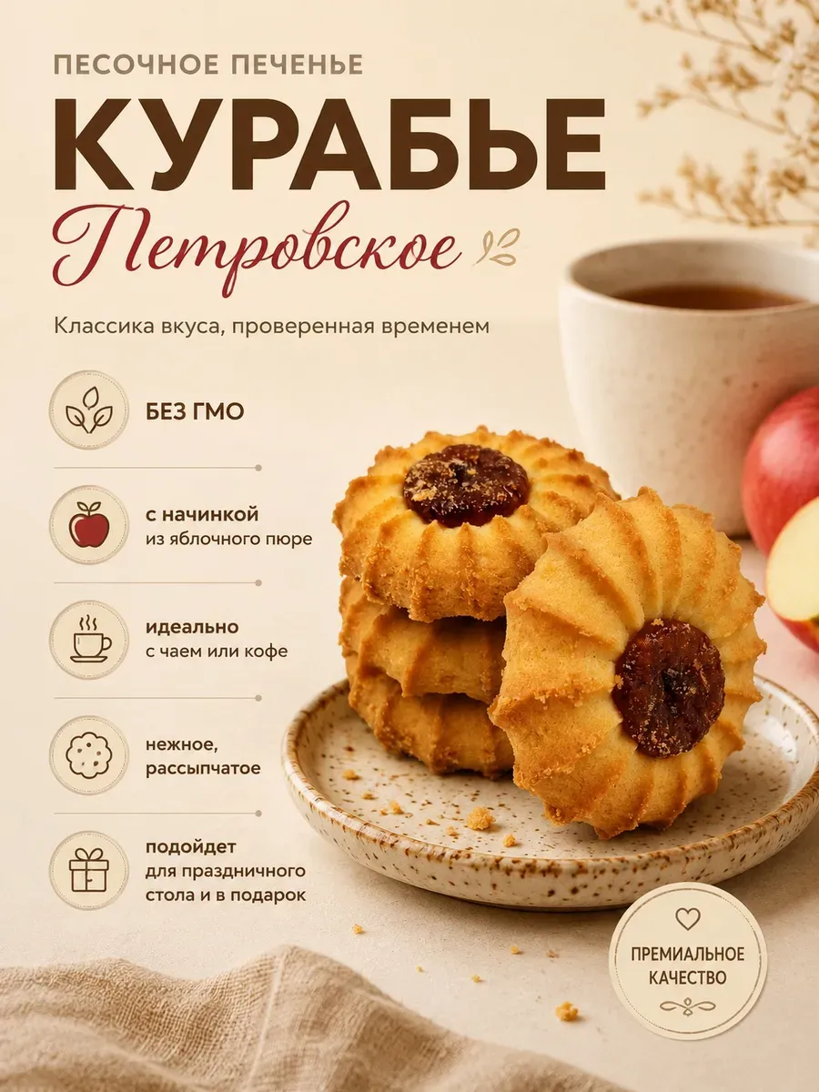 Печенье "Курабье Петровское",400гр